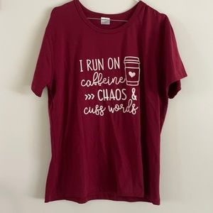I run on caffeine chaos and cuss words shirt